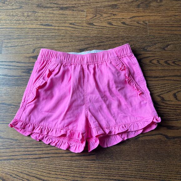 New with Tags Pink J.Crew Crewcuts Girl's Elastic Wasit Ruffle Shorts - 10 - Picture 1 of 6